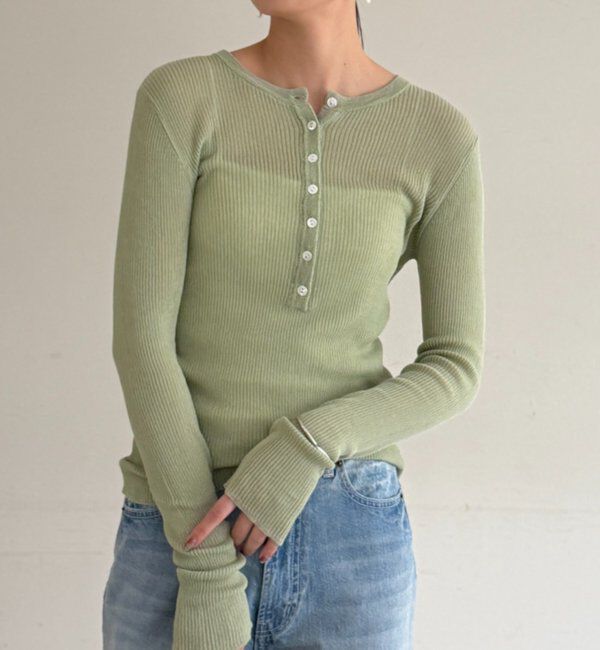  「シアーリブヘンリーニット」|ニット・セーター|