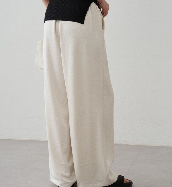  「サテンワイドイージーパンツ」|チノ|