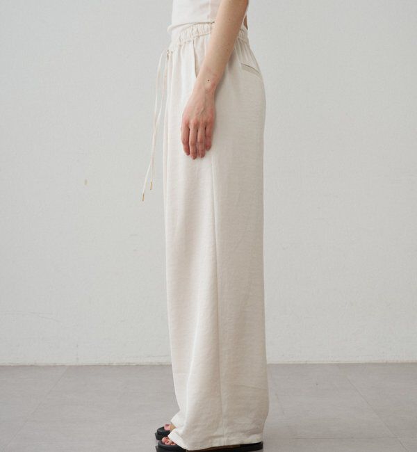  「サテンワイドイージーパンツ」|チノ|