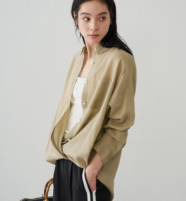  「カシュクール2wayリネンシャツ」|シャツ・ブラウス|