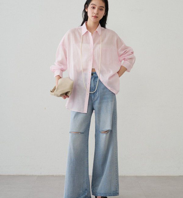  「カシュクール2wayリネンシャツ」|シャツ・ブラウス|