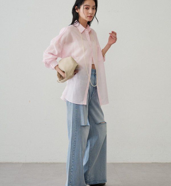  「カシュクール2wayリネンシャツ」|シャツ・ブラウス|