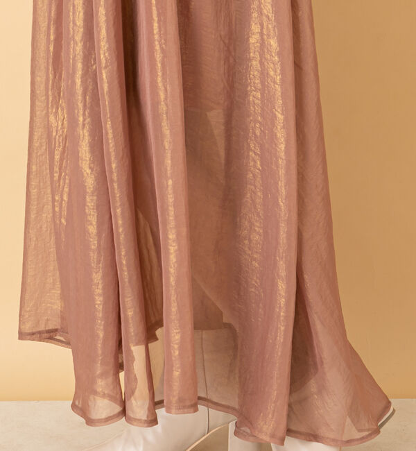  「箔プリントフレアキャミワンピース」|ワンピース|