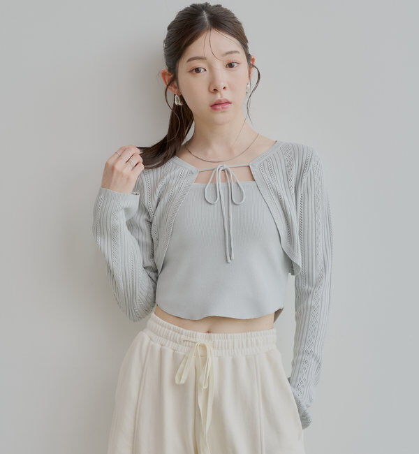  「アイレットチビボレロ+ベアセット」|カーディガン|