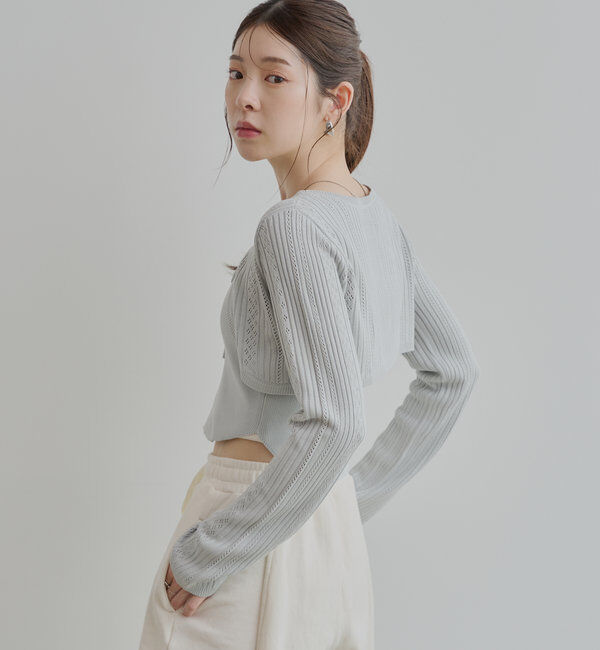  「アイレットチビボレロ+ベアセット」|カーディガン|