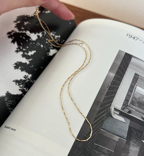  「〈GOLDY/ゴールディ〉ツイストチェーンスキンネックレス」|リング|ゴールド