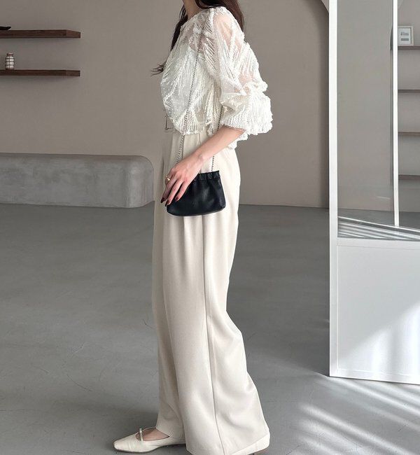  「【yuu企画】【サイズ展開あり】アシメウエストパンツ」|チノ|