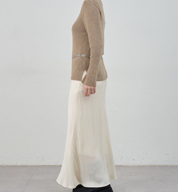  「【4色展開】アシンメトリーリブニット」|ニット・セーター|