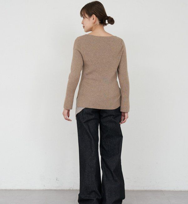  「【4色展開】アシンメトリーリブニット」|ニット・セーター|