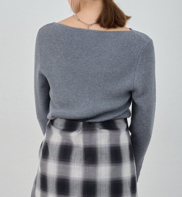  「【4色展開】アシンメトリーリブニット」|ニット・セーター|