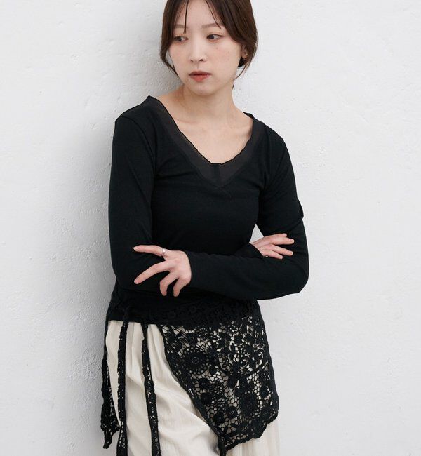  「シアードッキングロンTEE」|Tシャツ・カットソー|ブラック