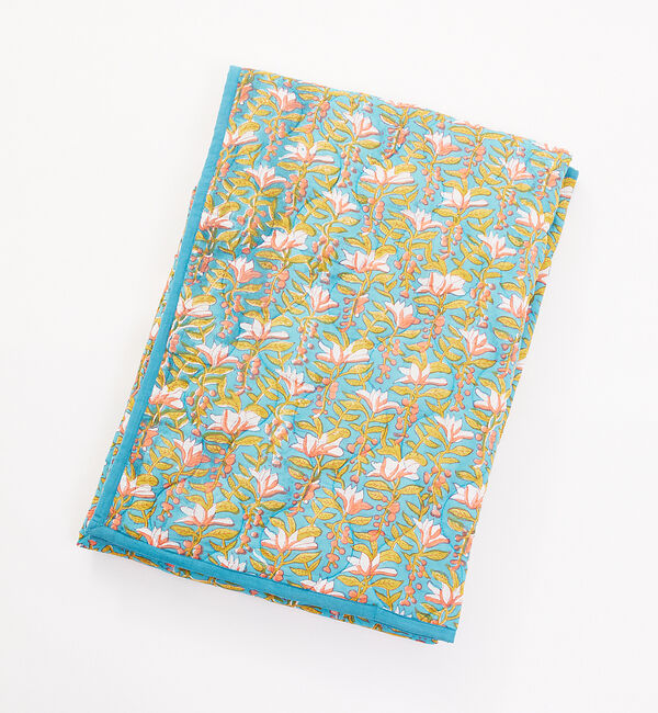 collex「ブロックプリント キルトブランケット 140&times;200」|ブランケット|