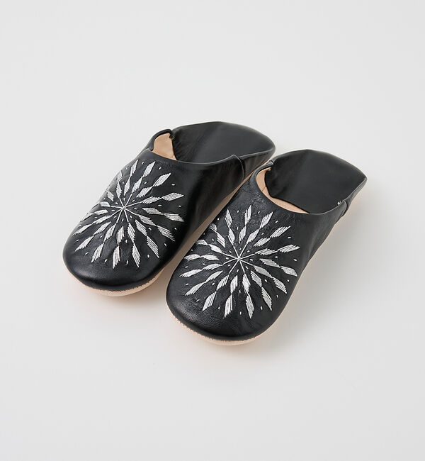 collex「【Fatima morocco】 サブラス刺繍 バブーシュ 羊革 モロッコ製 室」|本・CD・DVD|