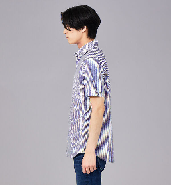 ABAHOUSE「多機能 スマートテック ジャージー 半袖シャツ」|シャツ・ブラウス|