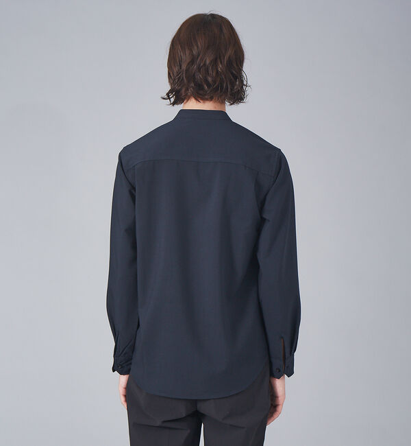 ABAHOUSE「【定番】ストレッチ ノーカラー Vネック シャツ」|シャツ・ブラウス|