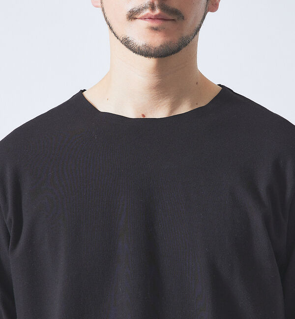 ABAHOUSE「【ノンストレス】定番 / COTTON LYCRA 圧着 クルーネック 長袖 T」|Tシャツ・カットソー|