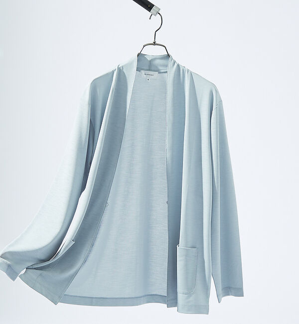 ABAHOUSE「【定番/シアー素材】ストレッチ カノコ ワンボタン カーディガン」|カーディガン|その他