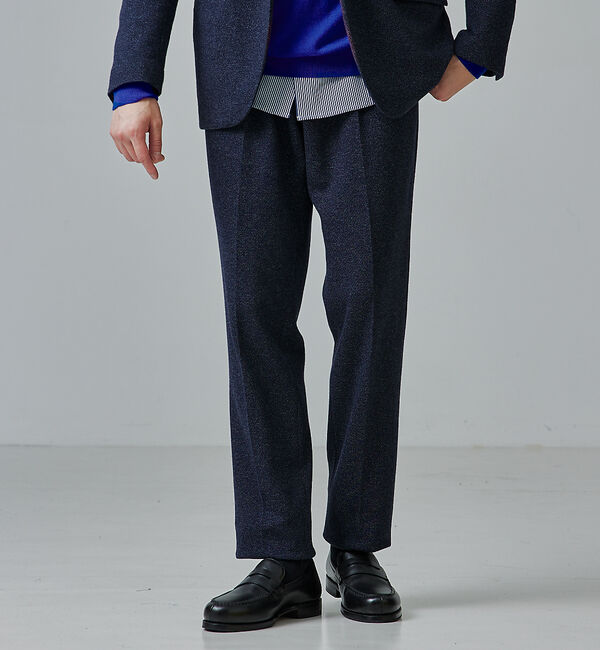 ABAHOUSE「【セットアップ対応/FLEX PANTS】ムリネ ジャージ ツイル スラックス」|スラックス|ネイビー