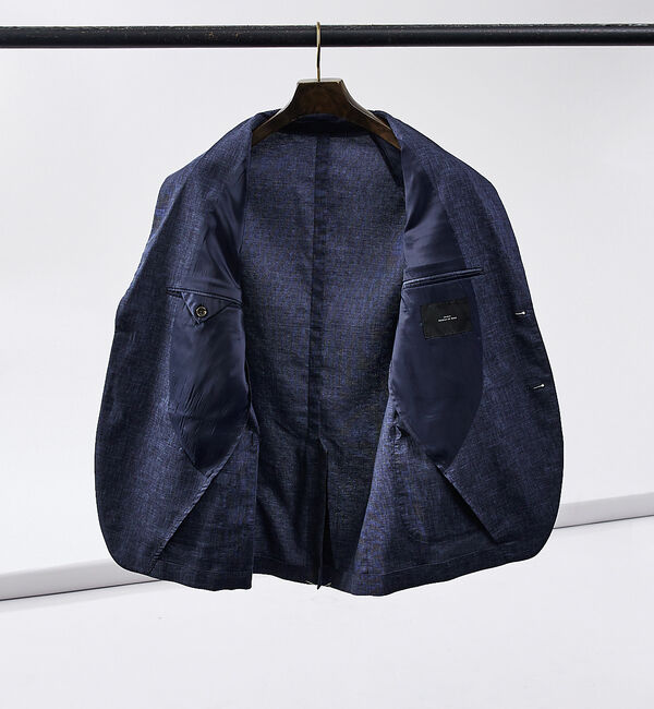 ABAHOUSE「【セットアップ対応/2024年デザイン】ソロストレッチリネン ジャケット / サ」|テーラードジャケット|