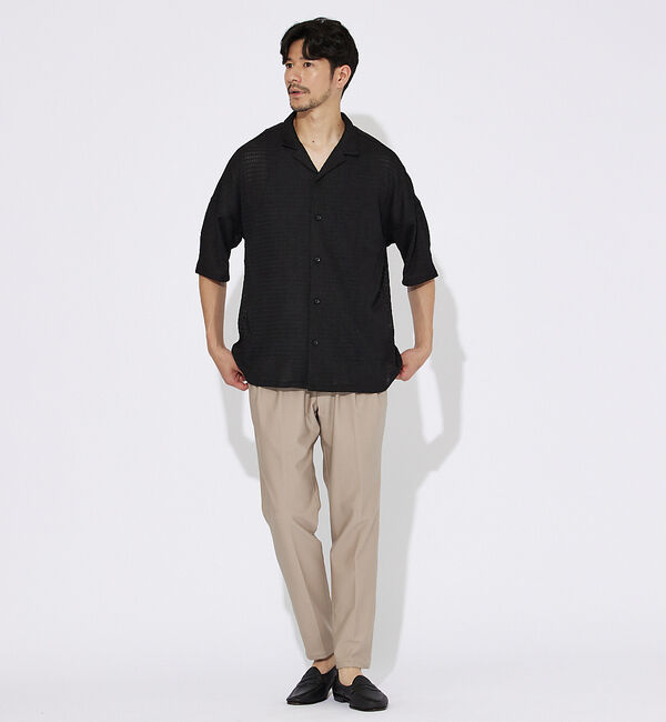 ABAHOUSE「【ブロック柄】ストレッチ シアーシャツ」|シャツ・ブラウス|