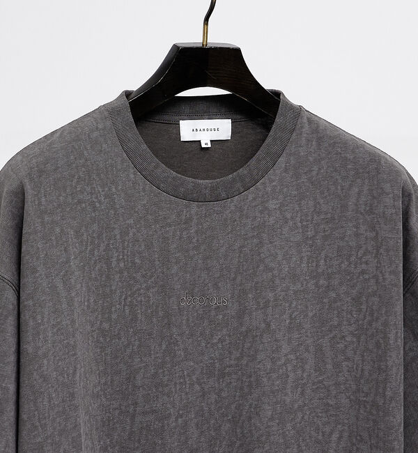 ABAHOUSE「【ヴィンテージ風】ピグメントプリント　刺繍Tシャツ」|Tシャツ・カットソー|