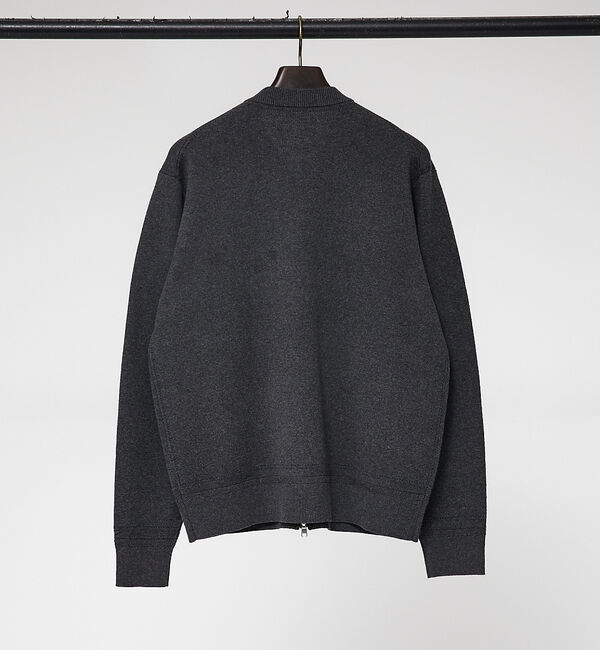 ABAHOUSE「【ニットスウェット】ハイショクステッチ ニットブルゾン/ クルーカーディガン」|ニット・セーター|