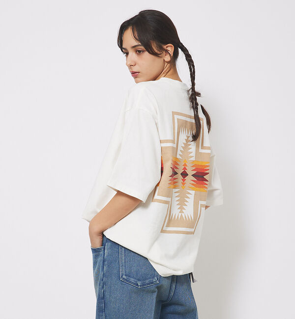 ABAHOUSE「【PENDLETON/ペンドルトン】 BACK PRINT Tシャツ / バック」|Tシャツ・カットソー|オフホワイト