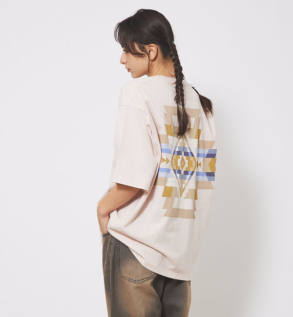 ABAHOUSE「【PENDLETON/ペンドルトン】 BACK PRINT Tシャツ / バック」|Tシャツ・カットソー|サーモンピンク