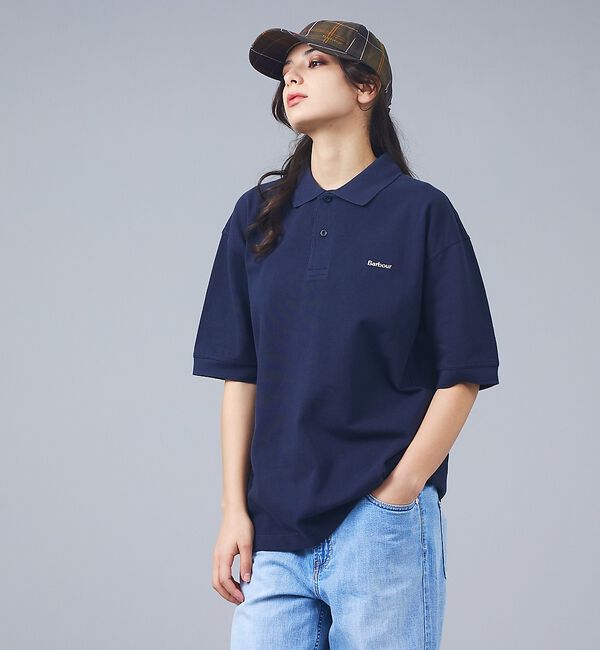 ABAHOUSE「【Barbour / バブアー】 POLO SHIRT S/S ／ポロシャツ ／」|ポロシャツ|ネイビー