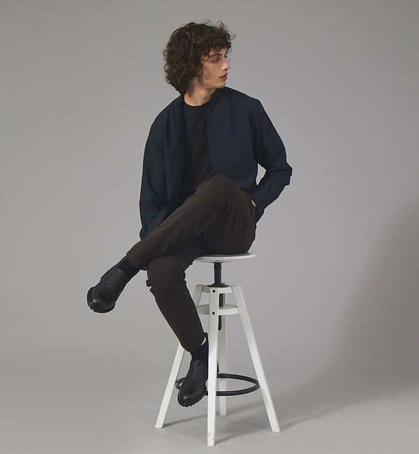 alfredoBANNISTER「ベロア切替 サイドゴアブーツ」|ショートブーツ|