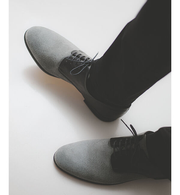alfredoBANNISTER「ソフトレザー カウンターレス プレーントゥシューズ」|その他|グレー