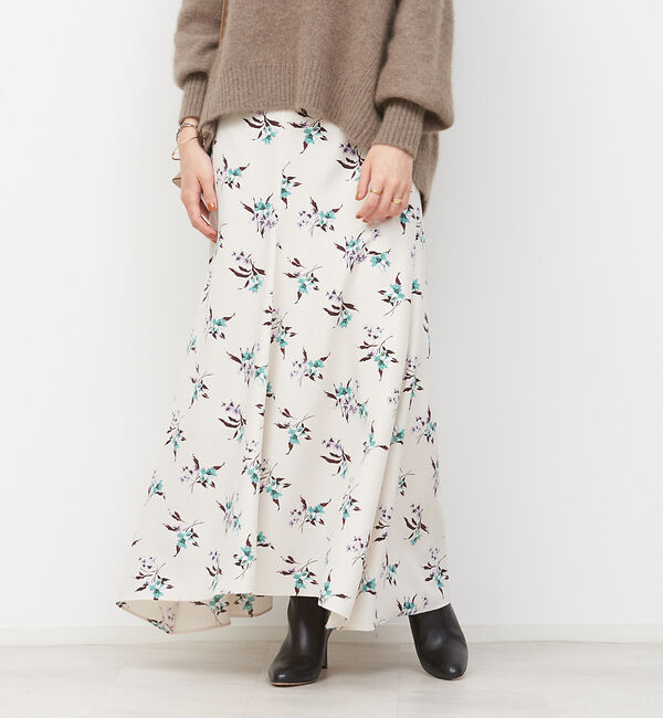 Rouge vif「フラワープリントスカート」|スカート|