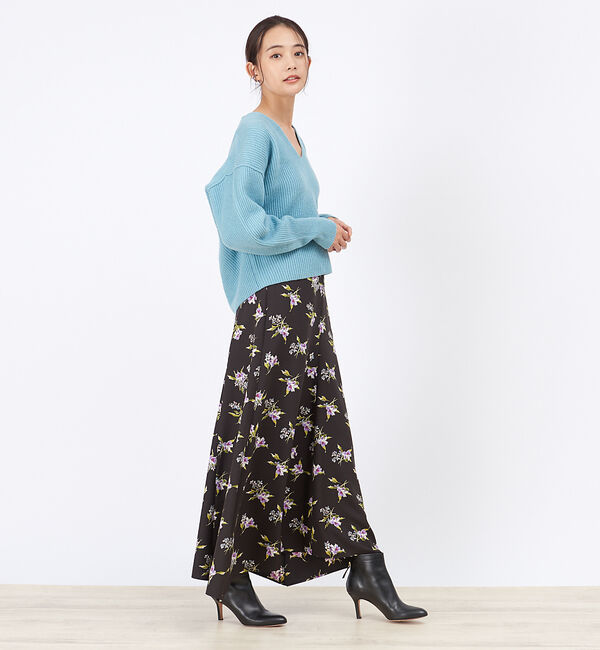 Rouge vif「フラワープリントスカート」|スカート|