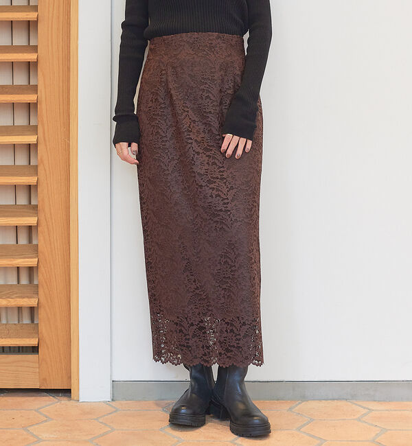 Rouge vif「ラッセルスカラレーススカート」|スカート|ブラウン