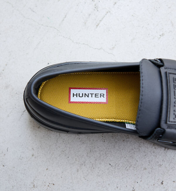 Rouge vif「【HUNTER/ハンター】リファインド エクスプローラー フラットフォーム ロー」|ローファー|