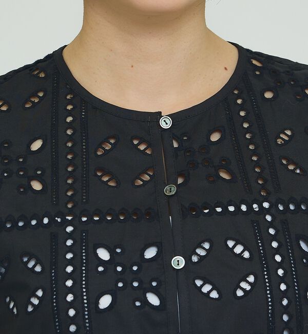 qualite「【セットアップ対応】エンブロイダリーノースリーブブラウス【予約】」|キャミソール|