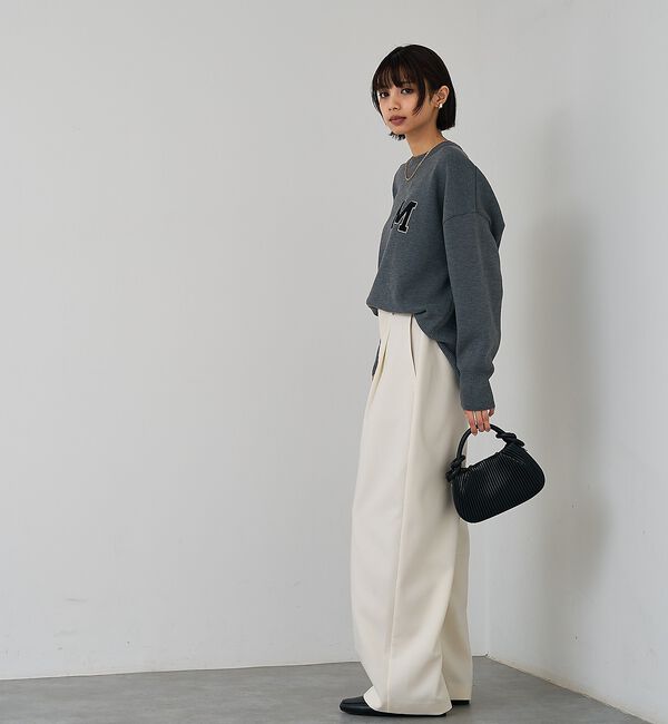 abahouse mavie「【後ろウエストゴム】ダブルクロスカーブパンツ」|その他|