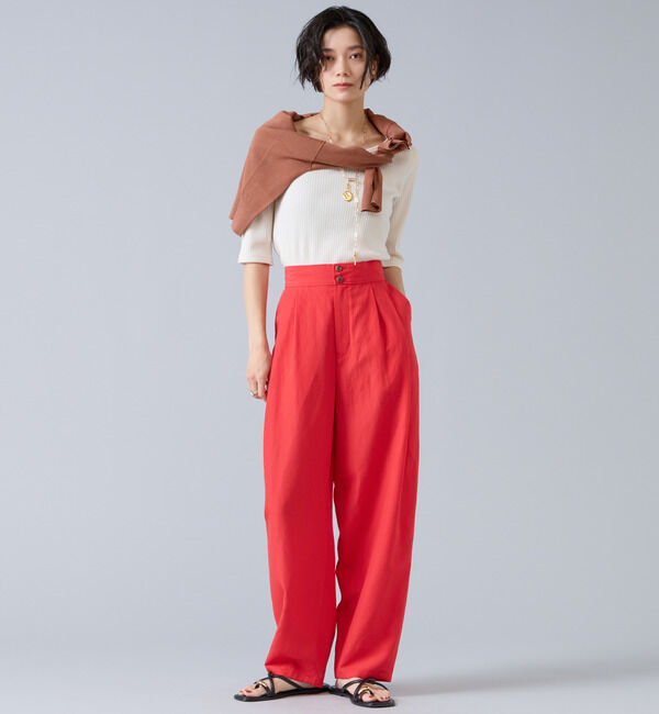 Liesse「V開きカーディガン」|カーディガン|ブラウン