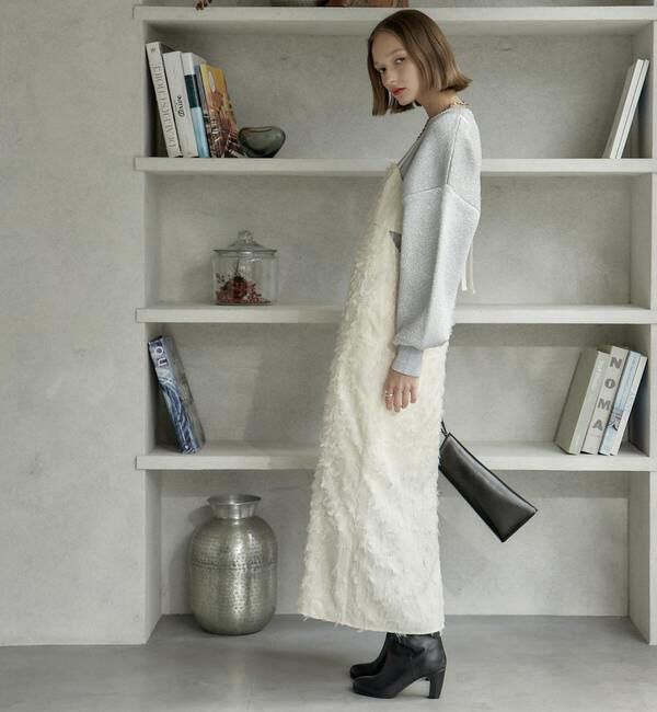 Soffitto「カットジャガードキャミソールワンピース」|ワンピース|