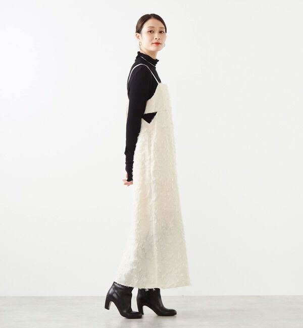 Soffitto「カットジャガードキャミソールワンピース」|ワンピース|