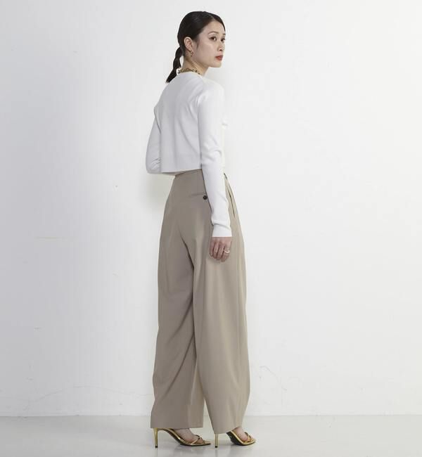 Soffitto「Soffitto刺繍入りクロップドニット」|ニット・セーター|