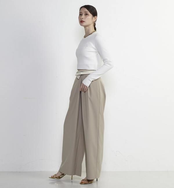 Soffitto「Soffitto刺繍入りクロップドニット」|ニット・セーター|