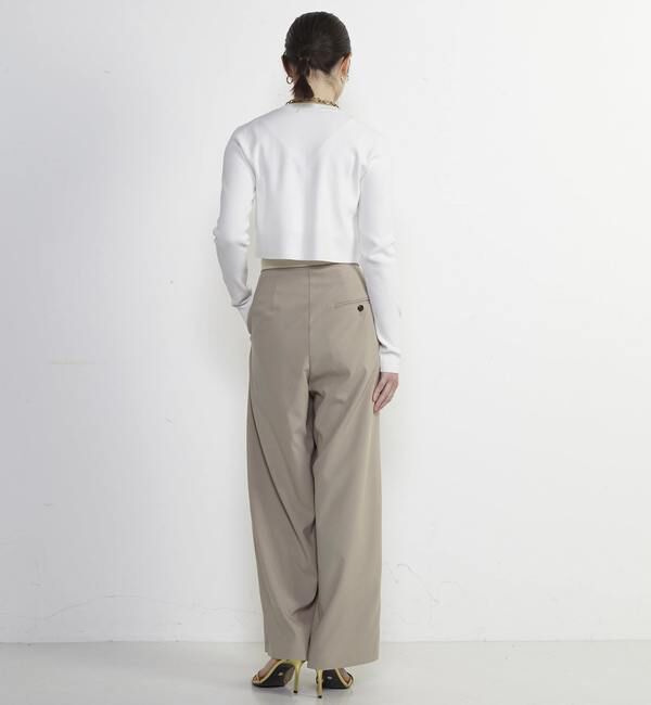 Soffitto「Soffitto刺繍入りクロップドニット」|ニット・セーター|