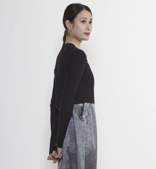 Soffitto「Soffitto刺繍入りクロップドニット」|ニット・セーター|