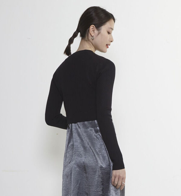 Soffitto「Soffitto刺繍入りクロップドニット」|ニット・セーター|