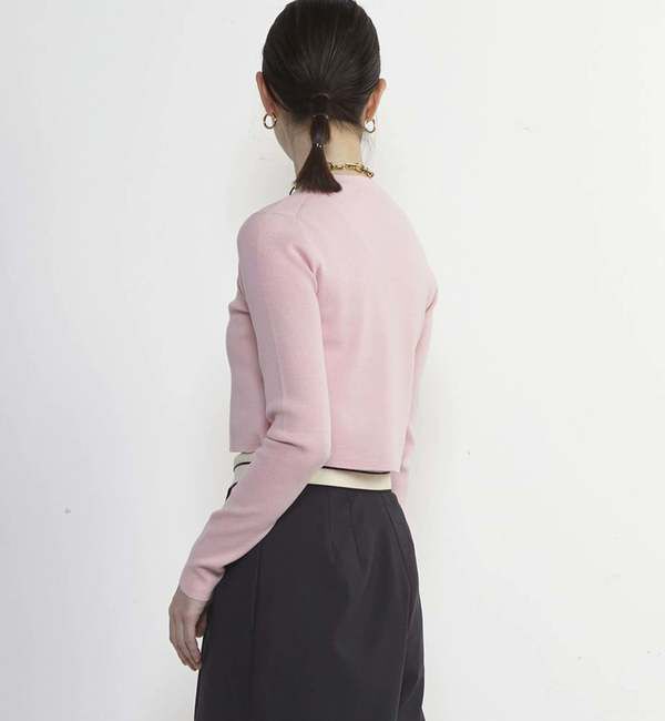 Soffitto「Soffitto刺繍入りクロップドニット」|ニット・セーター|