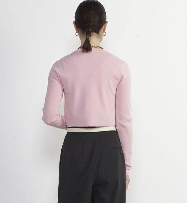 Soffitto「Soffitto刺繍入りクロップドニット」|ニット・セーター|