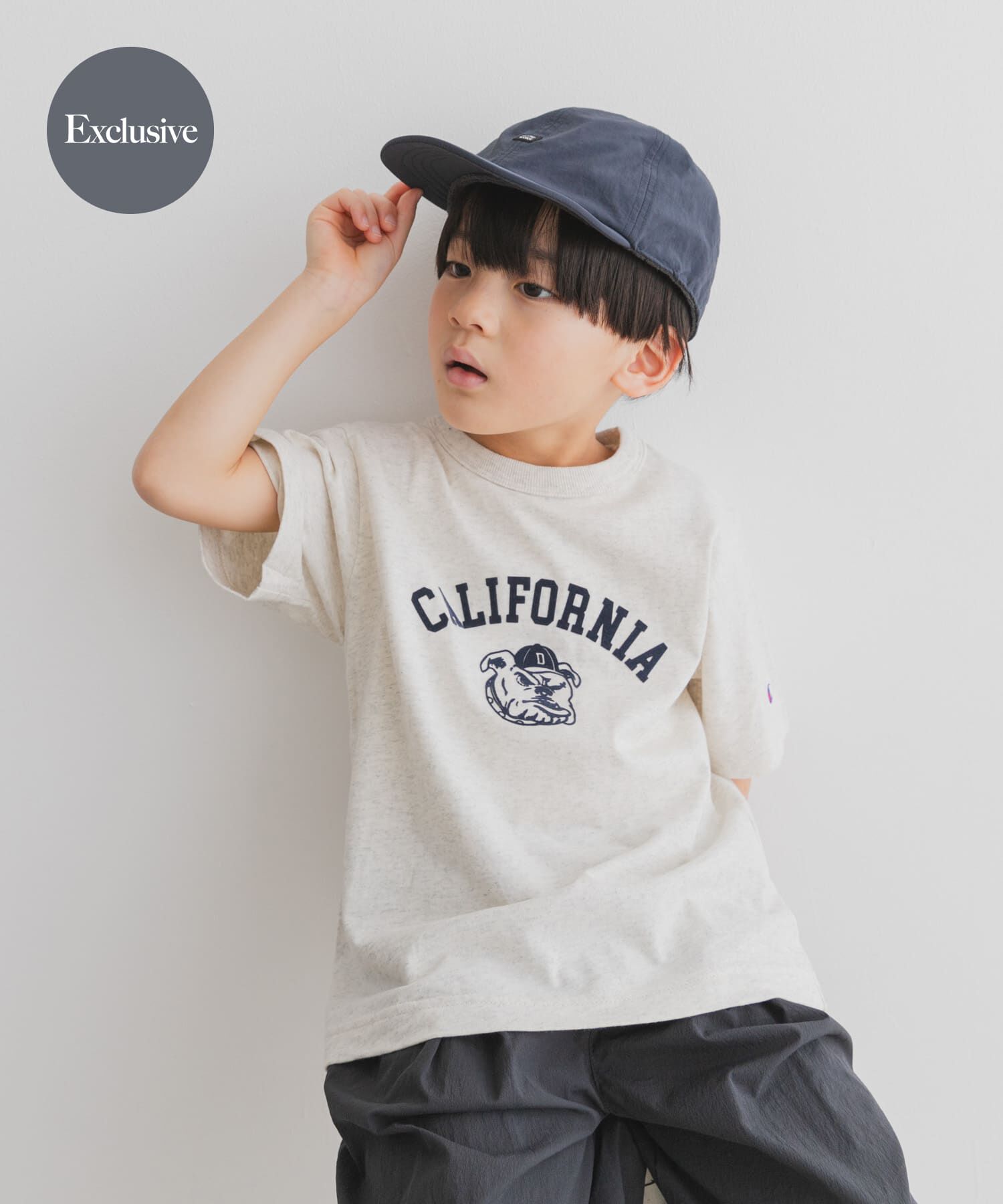 URBAN RESEARCH DOORS「『別注』Champion&times;DOORS　BULLDOG Tシャツ(KIDS)」|その他|アイボリー