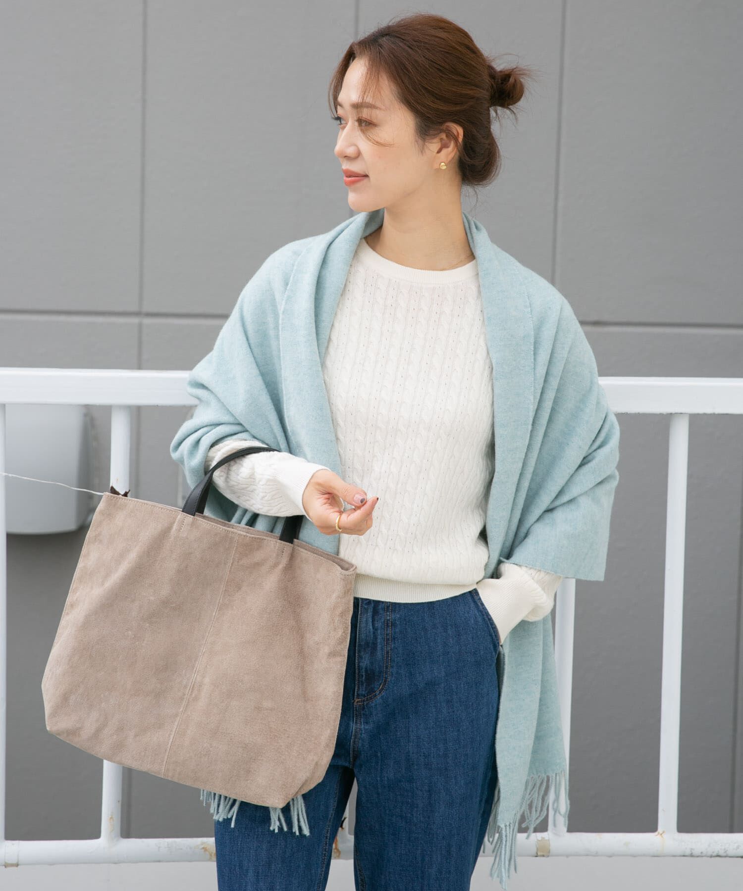 URBAN RESEARCH DOORS「ウール混ケーブルコンパクトニット」|ニット・セーター|