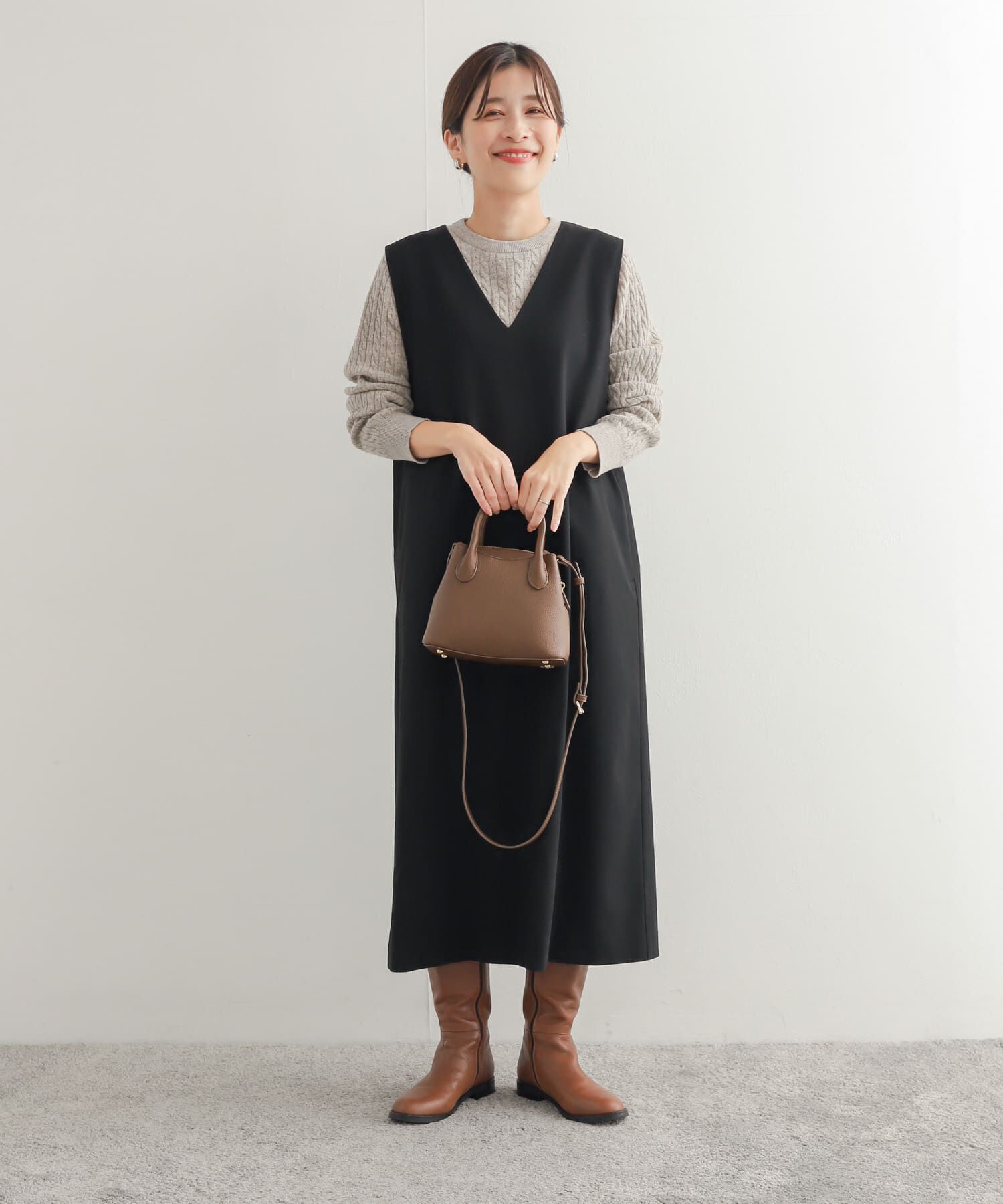 URBAN RESEARCH DOORS「ウール混ケーブルコンパクトニット」|ニット・セーター|